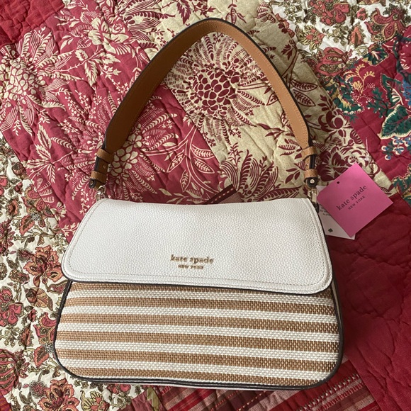 Kate Spade Hudson Striped Medium Convertible Shoulder Bag NWT - Picture 8 of 12